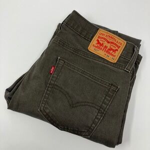 Levi's 511 Men's Slim Fit Jeans 34x34 (Fit 34x33) Gray Green Casual Denim Pants